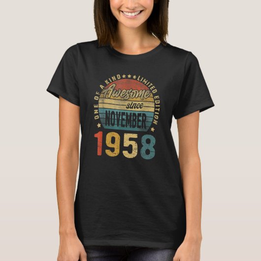 64 Jahre alt Phantastisch seit November 1958 64. T-Shirt (Vorderseite)