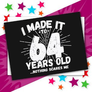 64 Jahre alt Sarcastic Meme Funny 64. Geburtstag Postkarte