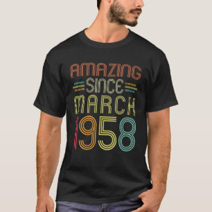 64 Jahre Alte Geschenke Phantastisch seit März 195 T-Shirt