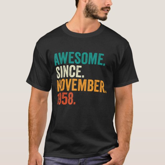 64 Jahre Alte Geschenke Phantastisch seit November T-Shirt (Vorderseite)