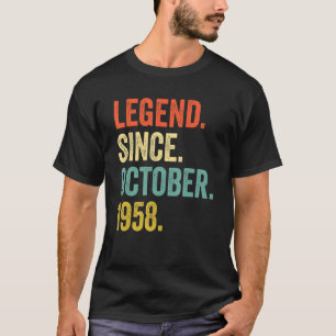 64 Jahre alter Vintager Legende seit Oktober 1958  T-Shirt