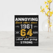 64 Jahre Hochzeit Jahrestag Annadigung einander Si Karte (Gelbe Blume)