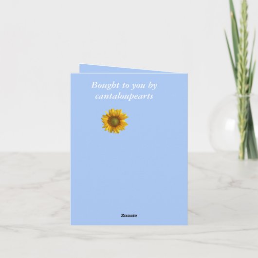 64. Jubiläum Sonnenblumen bearbeitbar Karte (Rückseite)