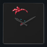 64.Nuklearer Ingenieur, Nuklearer Ingenieur Rosie  Quadratische Wanduhr<br><div class="desc">Das nukleare Design des Ingenieurs. Dieses weibliche Design liest nukleare Ingenieure und ist eine tolle Geschenkidee. Ideal für einen Nuklearen Ingenieur</div>