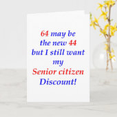 64 Senior Bürger Karte (Gelbe Blume)