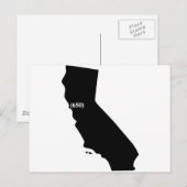 650 Area Code Tshirt, Bay Area, Kalifornien Postkarte (Vorne/Hinten)