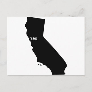 650 Area Code Tshirt, Bay Area, Kalifornien Postkarte