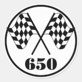 650 Markierte Flaggen Runder Aufkleber (Vorderseite)