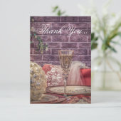 6554-Hochzeitstisch Dankeskarte (Stehend Vorderseite)