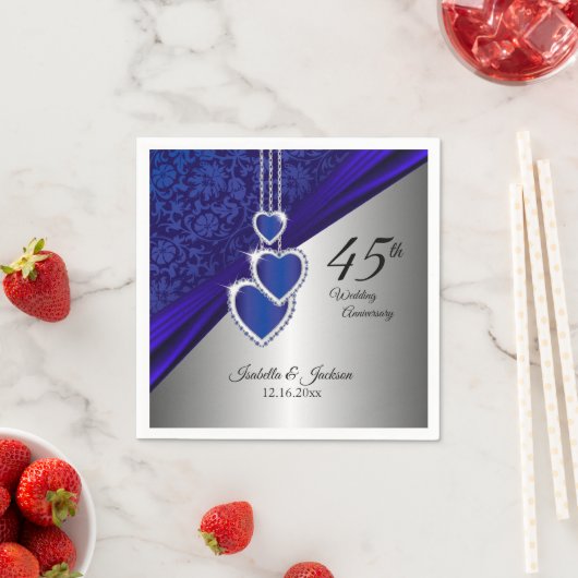 65./45. Saphire-Jubiläumsdesign Serviette (Beispiel)