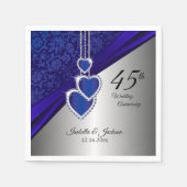 65./45. Saphire-Jubiläumsdesign Serviette (Vorderseite)