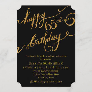 65., 65. Geburtstagsparty Einladung