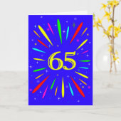 65. Birthday Explosion Card Karte (Gelbe Blume)