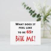 65 Biss mich! Postkarte (Stehend Vorderseite)