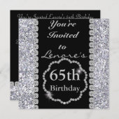 65. BLING Geburtstagsparty Einladung (Vorne/Hinten)