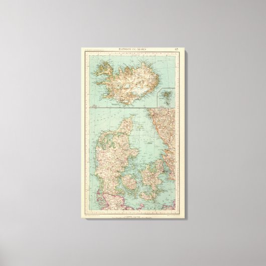 65 Dänemark, Island Leinwanddruck (Vorderseite)