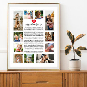 65 Dinge, die wir über Sie Liebe Herz Foto Montage Poster