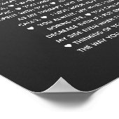 65 Dinge, die wir über Sie Liebe Herz Gründe für u Poster (Ecke)