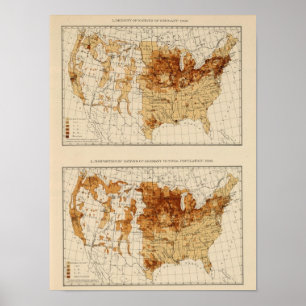 65 Eingeborene Deutschland 1900 Poster