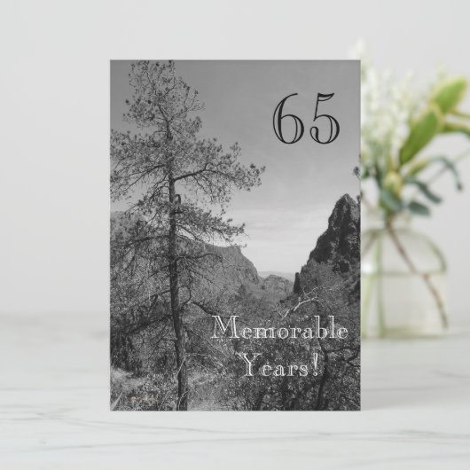 65 Erinnerungsjahre/Geburtstagsfeier Einladung (Stehend Vorderseite)