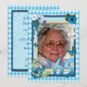 65. Foto Geburtstagsfeier Einladung (Vorne/Hinten)