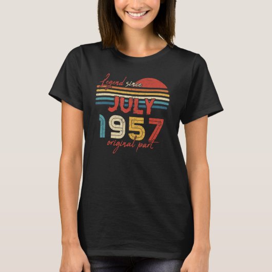 65 Geburtsdatum seit Juli 1957 Urteil T-Shirt (Vorderseite)