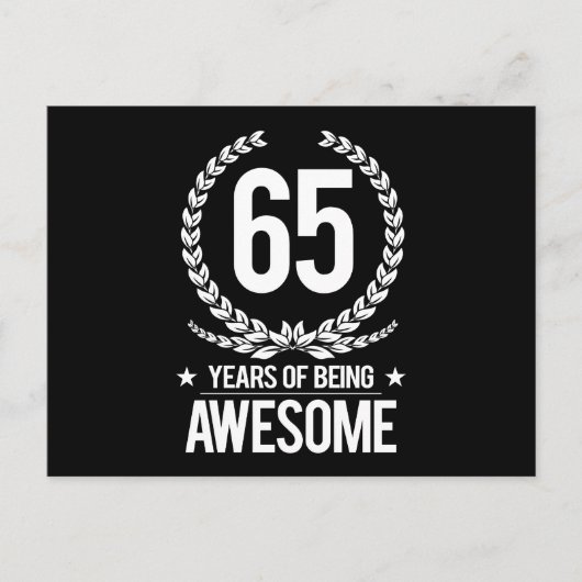 65. Geburtstag (65 Jahre Phantastisch) Postkarte (Vorderseite)