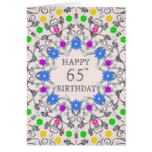 65. Geburtstag Abstrakte Blume  (Vorne)