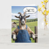 65. Geburtstag Älter werdender Ziegen-Humor Karte (Gelbe Blume)