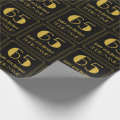 65. Geburtstag ~ Art Deco Inspiriert Look "65", Na Geschenkpapier (Ecke)