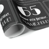 65. Geburtstag - Art Deco Inspiriert Look "65", Na Geschenkpapier (Rolleneckpunkt)