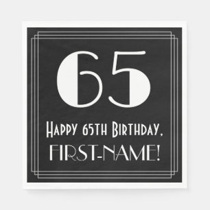 65. Geburtstag ~ Art Deco Inspiriert Look "65", Na Serviette