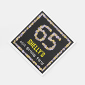 65. Geburtstag: Blumennummer, Individuelle Name, B Serviette (Ecke)