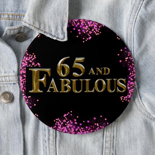 65. Geburtstag Button (Beispiel)