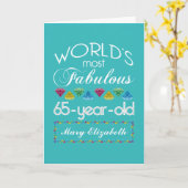 65. Geburtstag die meisten fabelhaften bunten Karte (Gelbe Blume)