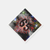 65. Geburtstag Feuerwerk in Wolken Napkins Serviette (Ecke)