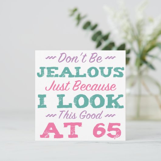 65. Geburtstag für Frauen Karte (Stehend Vorderseite)