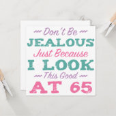 65. Geburtstag für Frauen Karte (Vorderseite/Rückseite Beispiel)