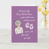 65. Geburtstag für ihre Funny Card Karte (Gelbe Blume)