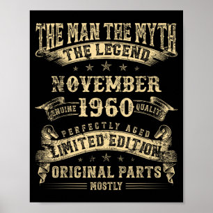 65. Geburtstag für Männer Mythologie vom November Poster