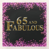 65. Geburtstag Glasuntersetzer (Vorderseite)