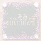 65. Geburtstag Glasuntersetzer (Rückseite)