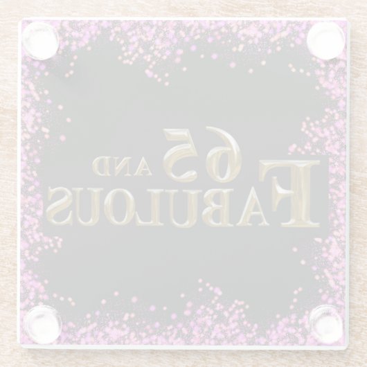 65. Geburtstag Glasuntersetzer (Rückseite)