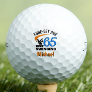 65. Geburtstag Golf Balls Funny Gift Blue - 12 Pac Golfball