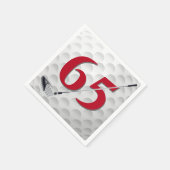 65. Geburtstag Golf Club Napkins Serviette (Ecke)
