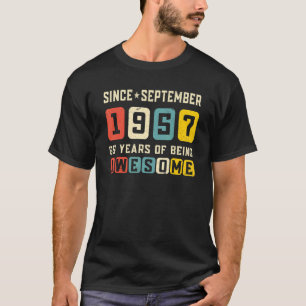 65. Geburtstag Großartig seit September 1957 Vinta T-Shirt