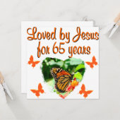 65. GEBURTSTAG KARTE (Vorderseite/Rückseite Beispiel)