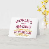65. Geburtstag Karte (Gelbe Blume)