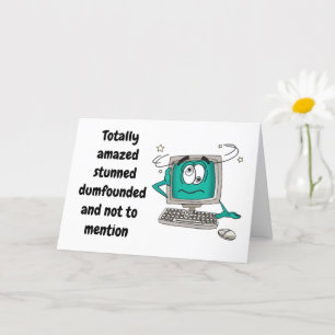 "65." GEBURTSTAG-KONFUSED COMPUTERkarte Karte