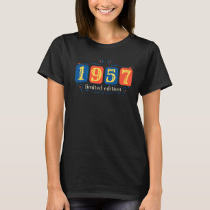 65. Geburtstag Ladys Mens 65 Jahre 1957 T-Shirt